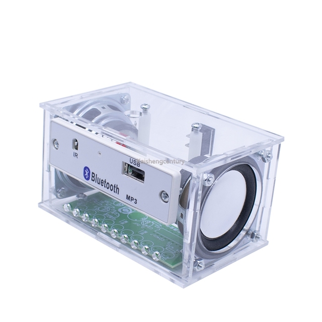 3w+3w Dual Channel DIY Bt Speaker Making And Assembling Practice DIY Electronic Kit with acrylic enclosure