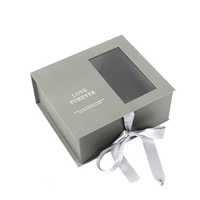 Luxuriöse Papier-Geschenkboxen mit Magnetverschluss, PVC-Fenster und Band für Festliche Anlässe und Geschenkverpackungen