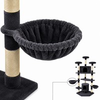 Arbre à chat de luxe multi-niveaux en sisal et peluche, avec double condo, triple perchoir et double panier, de la marque Manufacturer