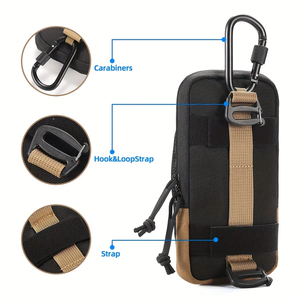 Sac de taille noir multifonctionnel pour sports de montagne et de randonnée en plein air, sac pour téléphone portable, sac de montagne en plein air, 1 pièce - Product Image 5