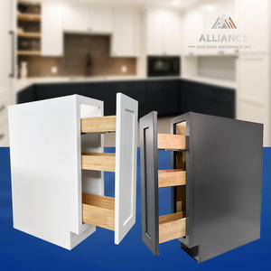 Armoire à épices B09POUT&B12POUT avec fermeture douce, armoire de base blanche de style shaker, stock américain, armoire pour appartements, maisons, locations - Product Image 1