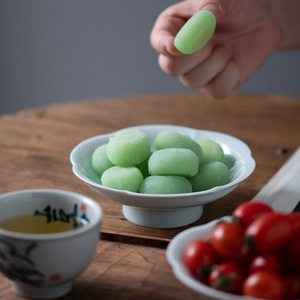ถาดผลไม้พอร์ซเลนสีชมพูพีช ดีไซน์เรียบหรู สำหรับใช้ในบ้านและโรงแรม - Product Image 3