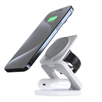 Chargeur sans fil magnétique pliable 3 en 1 pour iPhone 16 15 14 13 12 Pro Max, station de charge rapide