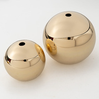 Boule décorative en laiton sur mesure, polie miroir, sphère creuse en laiton, décoration d'intérieur en métal, OEM