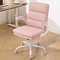 Chaise de bureau au design simple, avec accoudoirs rabattables, chaise d'ordinateur robuste et durable, chaise de direction, chaise de jeu confortable, montage facile