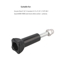 Adaptador de montaje de trípode, tuerca de perno de acero inoxidable, tornillo de pulgar largo para GoPro, accesorio de cámara Insta 360, 3 uds. Por paquete