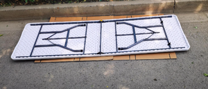 <span class=keywords><strong>6</strong></span> <span class=keywords><strong>Foot</strong></span> LongOutdoor <span class=keywords><strong>Folding</strong></span> <span class=keywords><strong>Table</strong></span> Garden Furniture Mesa quadrada branca portátil - Product Image 6