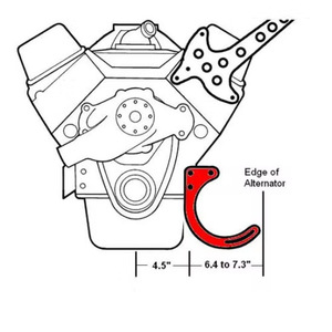 Support de générateur Auso-Racing pour Chevrolet SBC 350 55-68, kit de montage en alliage pour pompe à eau courte - Product Image 2