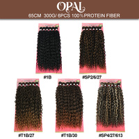 Extensions de cheveux en paquets de fibres synthétiques bio organiques de protéines d'opale résistantes à la chaleur de haute qualité Julianna