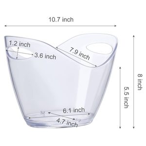 Wholesale New Arrived Extra Large clear Acrylic Beverage Tub <b>Champagne</b> <b>Bucket</b> for Display Only - Product Image 4