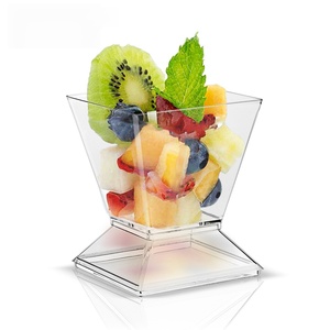 Vasos Desechables Trapezoidales de Plástico Transparente de 2oz para Mousse, Mini Vasos para Pastel, Postres, Fiestas, Panadería, Coloridos, Medianos - Product Image 3