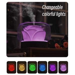 Máy khuếch tán tinh dầu và tạo độ ẩm di động Rose Home Office, sử dụng sóng siêu âm, có thể dùng lại tinh dầu, thích hợp cho khách sạn - Product Image 3