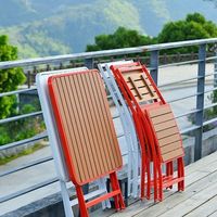 Sillas Plegables Metálicas para Exteriores, Juego de Mesa y Sillas para Camping, Mesa de Comedor Impermeable para Cafés, Tiendas de Té con Leche y Espacios al Aire Libre