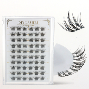 Factory Equinox Flower DIY Lashes Cluster Clear Band Soporte de extensión de pestañas segmentadas precortadas Caja personalizada con logotipo privado - Product Image 2