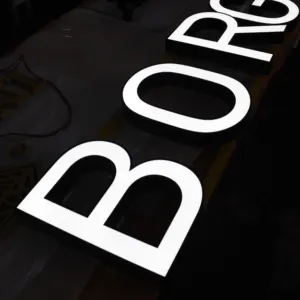 Бизнес на заказ Настенный 3d логотип знак канал письмо вывески реклама на открытом воздухе