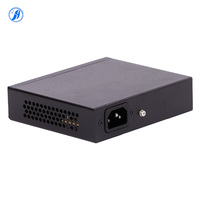 Conmutador de Red POE Huayu 4+2 100Mbps, Compatible con VLAN Simple, Plug-and-Play, Capacidad de 1.6Gbps para Redes de Oficina de Fibra Óptica