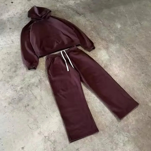 Felpa con Cappuccio da Uomo in Cotone Felpato Tinta Unita Pesante 500/400gsm, Vestibilità Oversize Boxy Corta, Felpa Personalizzata da Produttore - Product Image 5