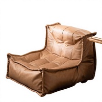 Housse de pouf en cuir pour salon, chambre, balcon, mobilier d'intérieur de loisirs, sans rembourrage