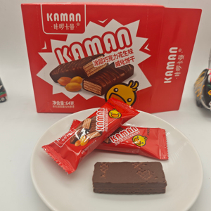 Aperitivos y bebidas exóticos al por mayor, buen precio, sabor a cacahuete, galletas recubiertas de chocolate, 64G - Product Image 1