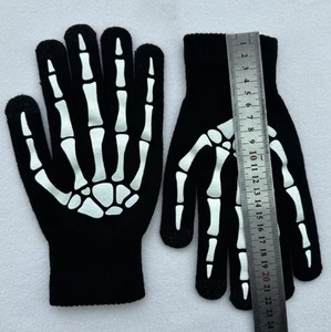 Halloween Skeleton Fluorescent <strong>Gloves</strong> Full Finger Skeleton Pattern <strong>Gloves</strong> with Luminous Cosplay Costume Accessories for Adults - Product Image 6