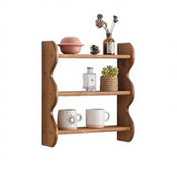 Étagère murale flottante rustique à 3 niveaux en bois écologique et durable, rangement mural pour épices, décoration de ferme, appartement