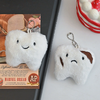 Peluche dentaire en forme de pompon, jouet pour la santé dentaire, brosse à dents, pendentif pour sac d'école, porte-clés, cadeau pour les dentistes