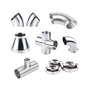 304 316L đánh bóng thép không gỉ vệ sinh uốn cong 90 độ hàn khuỷu tay chéo cap hàn liền mạch inox ống nước phù hợp - Product Image 2