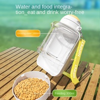 Bouteille d'eau portable 2-en-1 Juice Pet 1,5 L avec gamelles pliables pour chien – Accessoires de voyage extérieurs en plastique durable