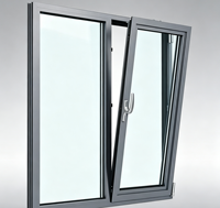 Fenêtres de villa modernes en aluminium à ouverture vers l'intérieur, double vitrage, insonorisées, sécurisées, durables, étanches aux intempéries