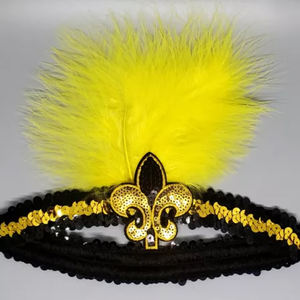Fabricant New Orleans Saints Bandeau à paillettes Fleur De <span class=keywords><strong>Lis</strong></span> pour femmes Ceinture de tête en plumes - Product Image 3