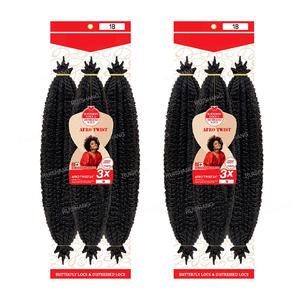 Extensions de cheveux bouclés afro pré-séparés 3X de 205g, style sud-africain, perruques naturelles, tresses au crochet, locs - Product Image 5