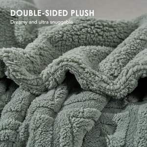 <span class=keywords><strong>Couverture</strong></span> en polaire Jacquard Boho Sherpa pour canapé, couvertures en peluche floues super douces et confortables, <span class=keywords><strong>couverture</strong></span> chaude épaisse réversible - Product Image 4