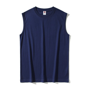 220g pur coton col rond débardeur pour hommes <span class=keywords><strong>TikTok</strong></span> Live Streaming <span class=keywords><strong>populaire</strong></span> été sports sans manches T-Shirt grande taille - Product Image 5