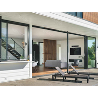 Porte coulissante en verre double vitrage en aluminium moderne WANJIA, porte coulissante en verre, porte coulissante étanche