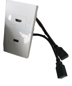 Ổ Cắm Tường PC Tấm Mặt 120 Không Nối Đất Dân Dụng/Đa Năng Với Hd-mi Và <span class=keywords><strong>Usb</strong></span> - Product Image 2