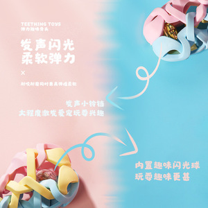 Juguetes para la dentición: Huesos tejidos tipo macaron, con sonido intermitente, interactivos, masticables, anillo de dentición para perros y cachorros, juguete chirriante para mascotas - Product Image 3