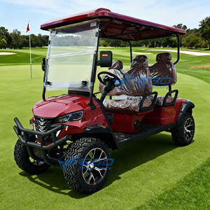 Voiturette de golf électrique tout-terrain haut de gamme à 4 places avec pare-soleil et batterie de stockage pour le tourisme panoramique - Product Image 4