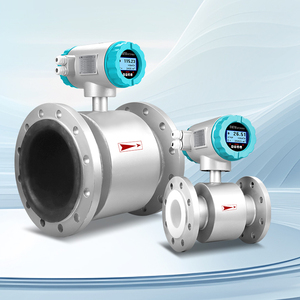 JUJEAデジタル電磁流量計液体DN20 LCD IP65/IP68保護0.5/1.0% 精度OEMステンレススチールフランジ - Product Image 1