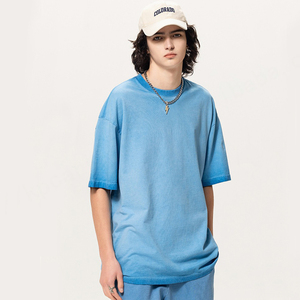 เสื้อยืดผ้าฝ้ายเฮฟวี่เวทแอซิดโอเวอร์ไซส์สไตล์วินเทจสำหรับผู้ชายและผู้หญิงปรับแต่ง100% ได้ตามต้องการ - Product Image 3