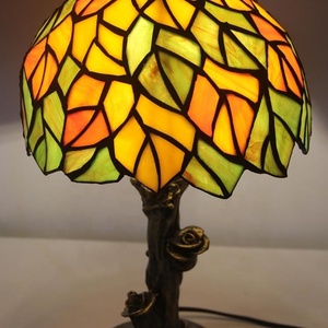 LongHuiJing Wholesales 8Inch Antique Stained Glass Lampshade Desk <b>Lights</b> tiffany Style Desk <b>Lights</b> for Home Decorations - Product Image 3