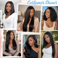 Pengiriman Cepat SDD 300% Density Rambut Vietnam 13x4 Tanpa Lem Double Drawn Bangs Transparent Lace Curly Deep Wave Wig Rambut Asli Manusia