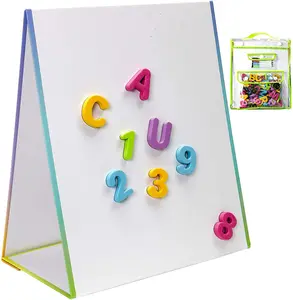 फैंसी चुंबकीय सूखा मिटा Foldable टेबलटॉप बच्चों ईवा वर्णमाला के साथ चुंबकीय व्हाइटबोर्ड मैग्नेट
