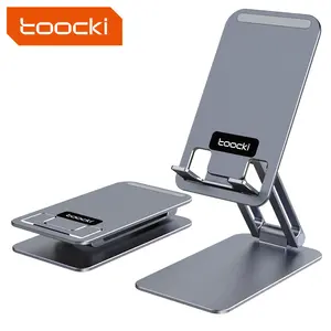Toocki 360旋转可折叠平板手机桌面手机支架灰色可调桌面手机支架