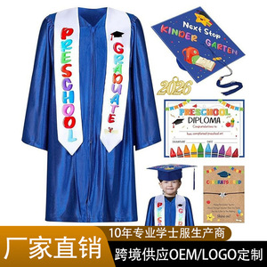 Robe de graduation tricotée pour enfants, ensemble de costumes de performance pour l'école primaire, en fibre de polyester, collection Printemps 2026, direct usine - Product Image 5