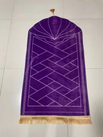 Tapis de prière islamique triangulaire Sallat Musallah, cadeau de l'Aïd, Ramadan, tapis de prière pour enfants et adultes musulmans
