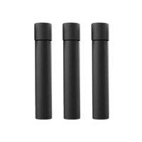 Tube en verre personnalisé avec logo 22*125mm, résistant aux enfants, à ouverture par pression et rotation, avec capuchon électroplaqué et fond plat, doté d'un capuchon CR