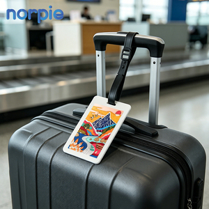 Étiquettes de bagages vierges imprimables UV en PVC souple avec carte insérable <span class=keywords><strong>pour</strong></span> l'identification des valises, cadeau promotionnel - Product Image 2