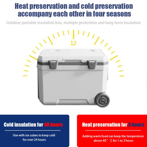 Nevera Portátil con Ruedas de 45L Impermeable para Camping al Aire Libre Incubadora Refrigerador para Conservación de Frescura Material PP Almacenamiento de Alimentos <span class=keywords><strong>HSI</strong></span> - Product Image 4