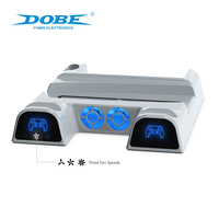 Station de charge et de rangement pour disques de jeu DOBE personnalisée, support vertical avec système de refroidissement par ventilateur pour accessoires de console de jeu PS5