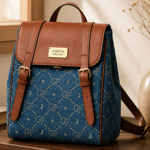 Sac à dos de voyage pour femmes, en cuir PU, grande capacité, sac à dos décontracté, style vintage, sac à bandoulière multi-poches, sac à dos quotidien pour l'extérieur - Product Image 1